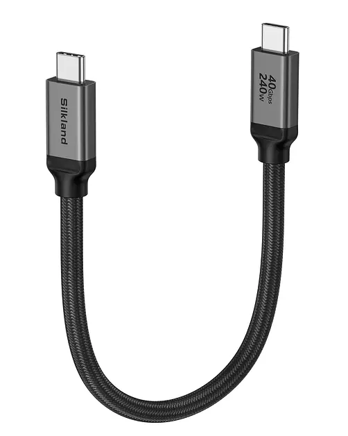 Silkland USB 4 for Thunderbolt 4 Cable 1FT, 40Gbps Data Transfer, 240W, 8K