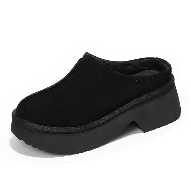 100% Genuine Leather Platform Clogs for Women - Fall Shoes for Women 2026