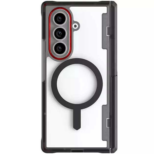 Ghostek Covert Clear Galaxy Z Fold7 Case with Built-in Kickstand, MagSafe and Full Hinge Protection Designed for 2025 Samsung Galaxy Fold 7 (8") (Smoke)
