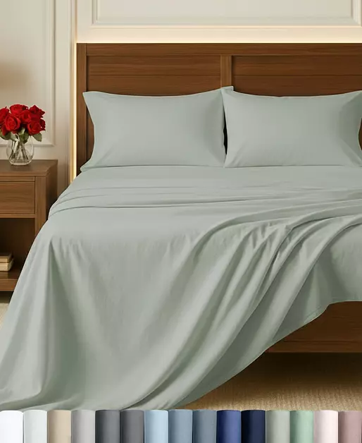 California Design Den Certified 100% Egyptian Cotton Queen Sheet Set