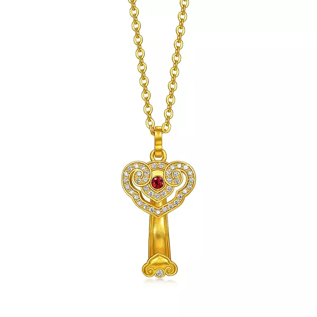 CHOW SANG SANG 999 Gold Cultural Blessings Diamond Ruyi Necklace for Women 47cm 96587N