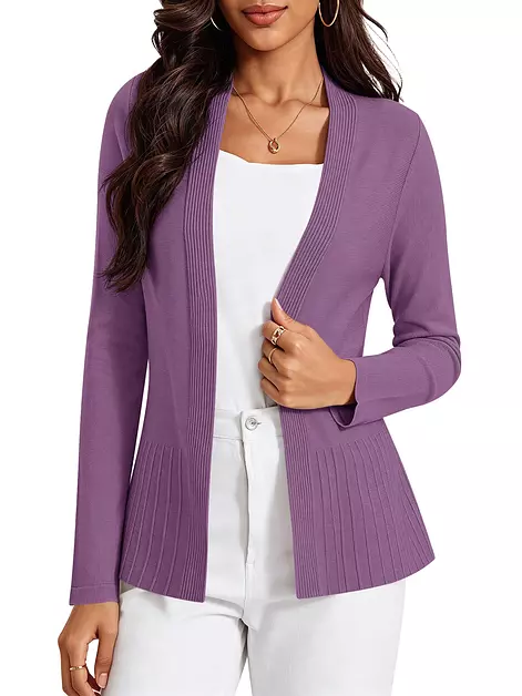 Womens Cardigan Sweaters Lightweight Long Sleeve Cardigan V Neck Knit Tops