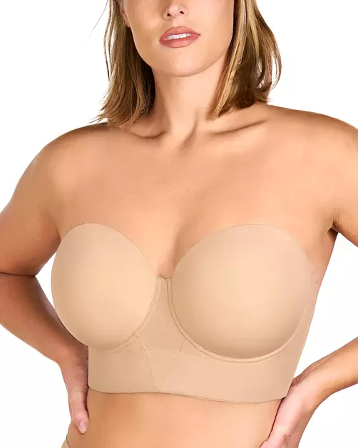HSIA Strapless Bra for Women Large Breasts, Plus Size Minimizer Longline