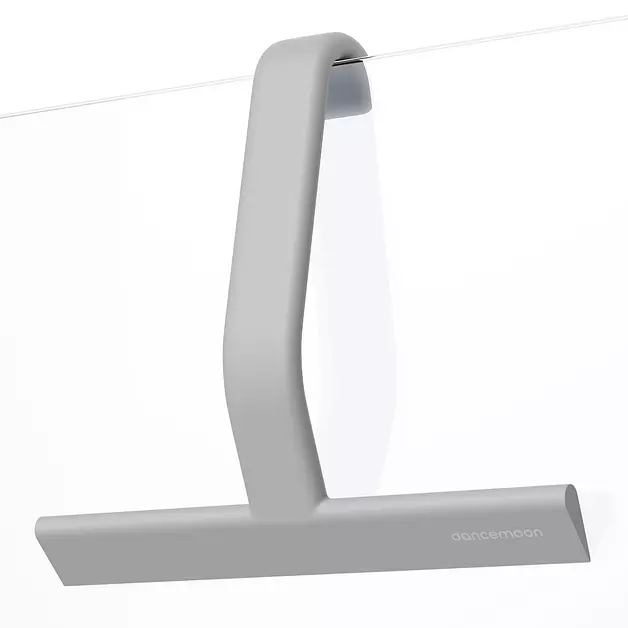 dancemoon JustHang Shower Squeegee with Built-in Hook, 10-Inch Gray