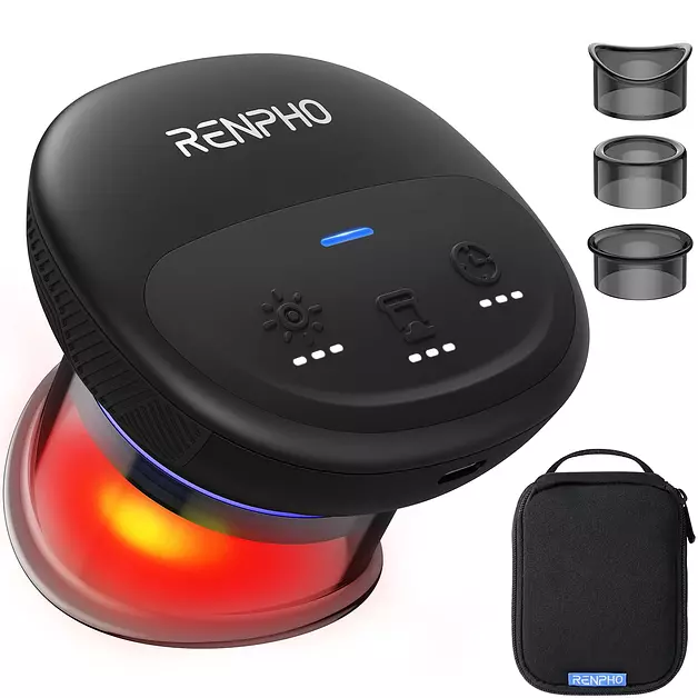 RENPHO Emberace Cup Cupping Massager with 850nm Infrared Heating, 1-Pack