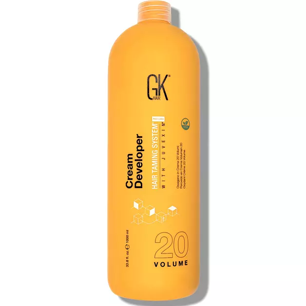 GK HAIR Vegan Professional Hair Creme 20 Volume Developer 33.8 Fl Oz for Hair Coloring Bleach - High-Performance Long Lasting Semi-Permanent Hair Color Toner Dye