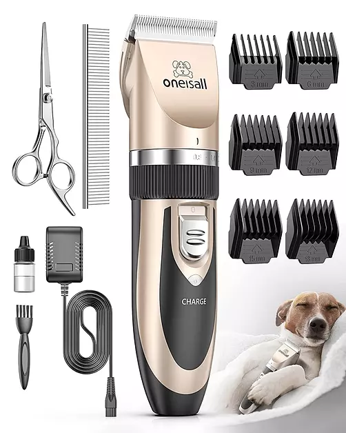 oneisall Low Noise Dog Clippers Grooming Kit for Dogs Cats Pets