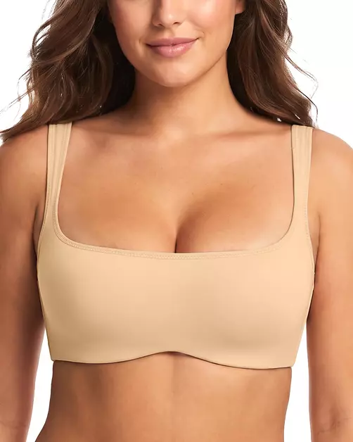 HSIA Balconette bra Unlined TShirt Demi Plus Size Square Neck Underwire Bra