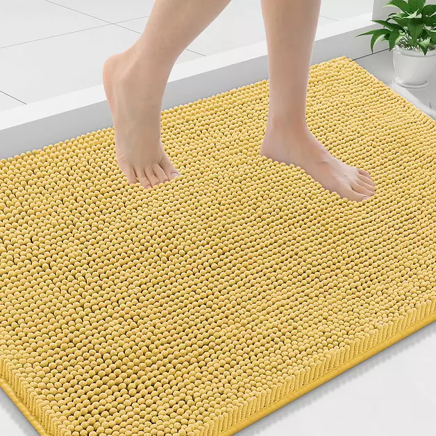 Smiry Bathroom Rugs 36X24, Luxury Chenille Extra Soft Absorbent Bath Mat