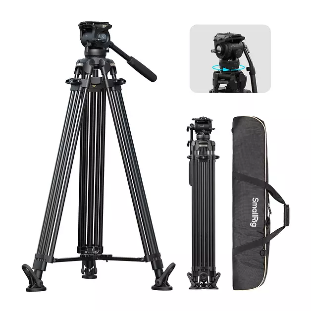 SmallRig 84''/214cm Aluminum Video Tripod with 6-Step Counterbalance