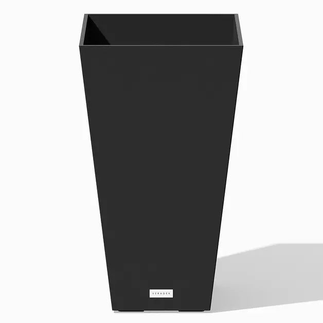 Veradek Pure Series Taper Planter - Tall Tapered Outdoor Planter with Shelf