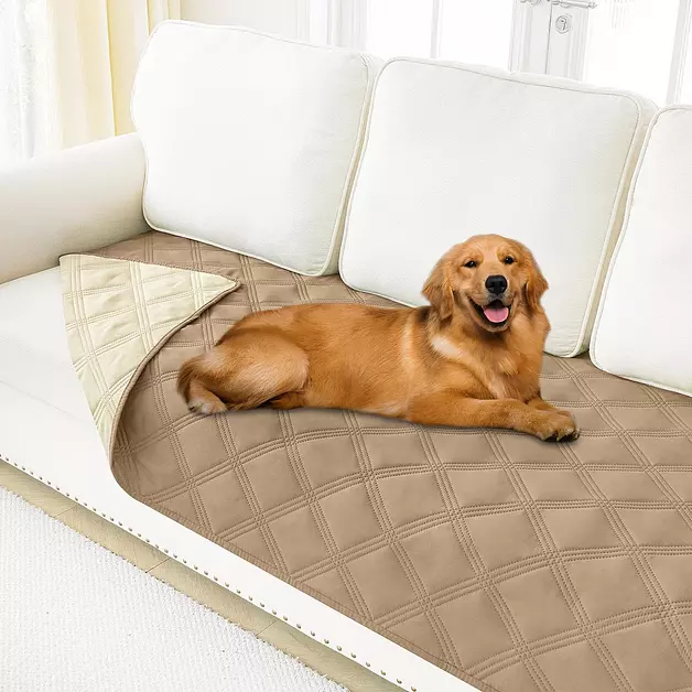 Smiry Waterproof Dog Bed Cover, Reversible Pet Blanket for Sofa Couch