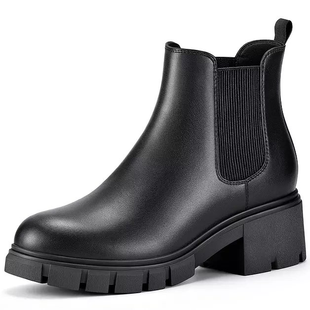 Eyriphy Women's Chelsea Boots Chunky Heel Comfortable Ankle Booties