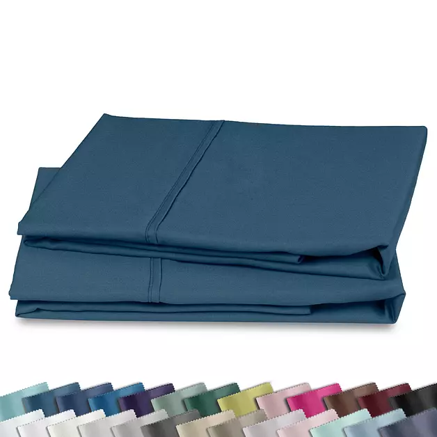 California Design Den 2-Pack King Pillow Cases, 100% Cotton Sateen