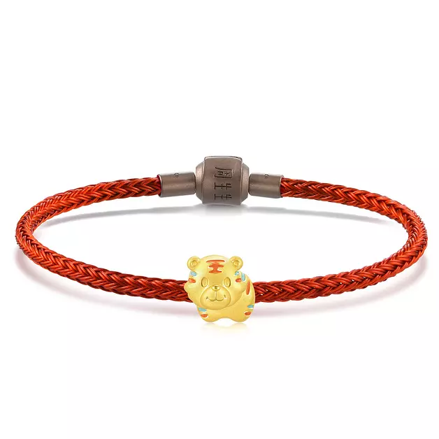 CHOW SANG SANG 999 24K Gold Charme Tiger Mini Charm Bracelet for Women 92972C (19)